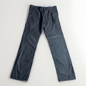 Prana Pants Men Small 31x31 Brown Hemp Organic Cotton Belted Outdoor Lightweight